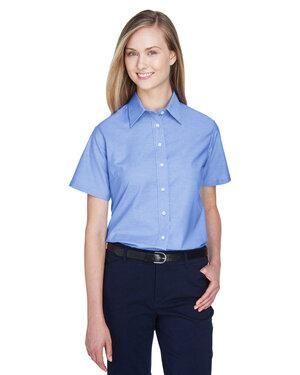 Harriton M600SW - Ladies Short-Sleeve Oxford with Stain-Release