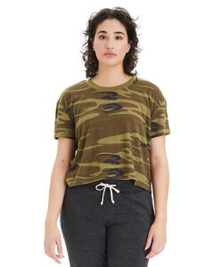 Alternative Apparel 5114B - Ladies Printed Headliner Cropped T-Shirt